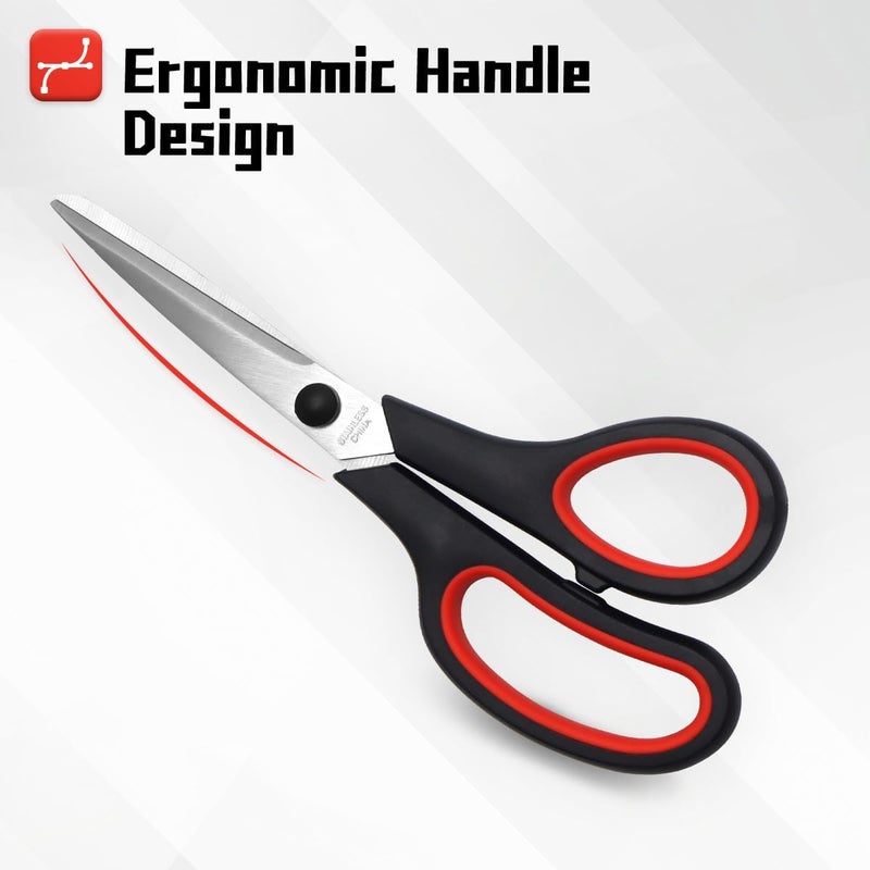 VITOLER Scissors All Purpose Heavy Duty,8.5" Kitchen Scissor for Office Home School Craft Sewing Fabric Supplies, High/Middle School Student Teacher, Right/Left Hand - Image 2